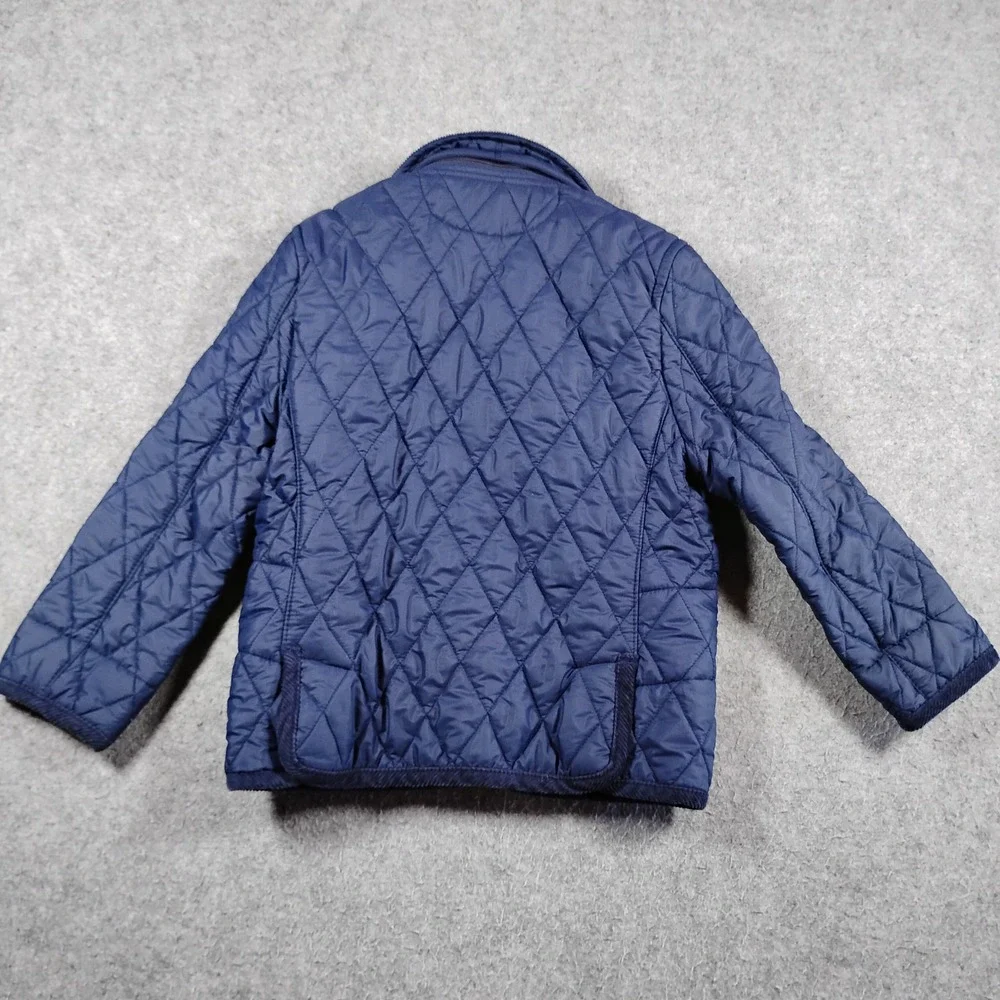 Polo Ralph Lauren Kids Quilted Barn Jacket Toddler 3T Navy Blue Corduroy Trim
